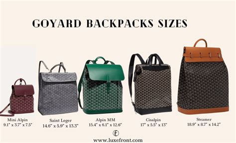 goyard backpack dimensions